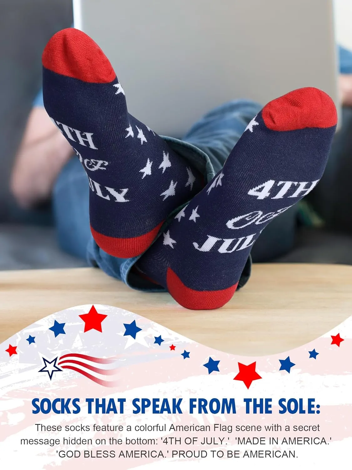 10 Pairs American Flag Socks for Men Patriotic USA