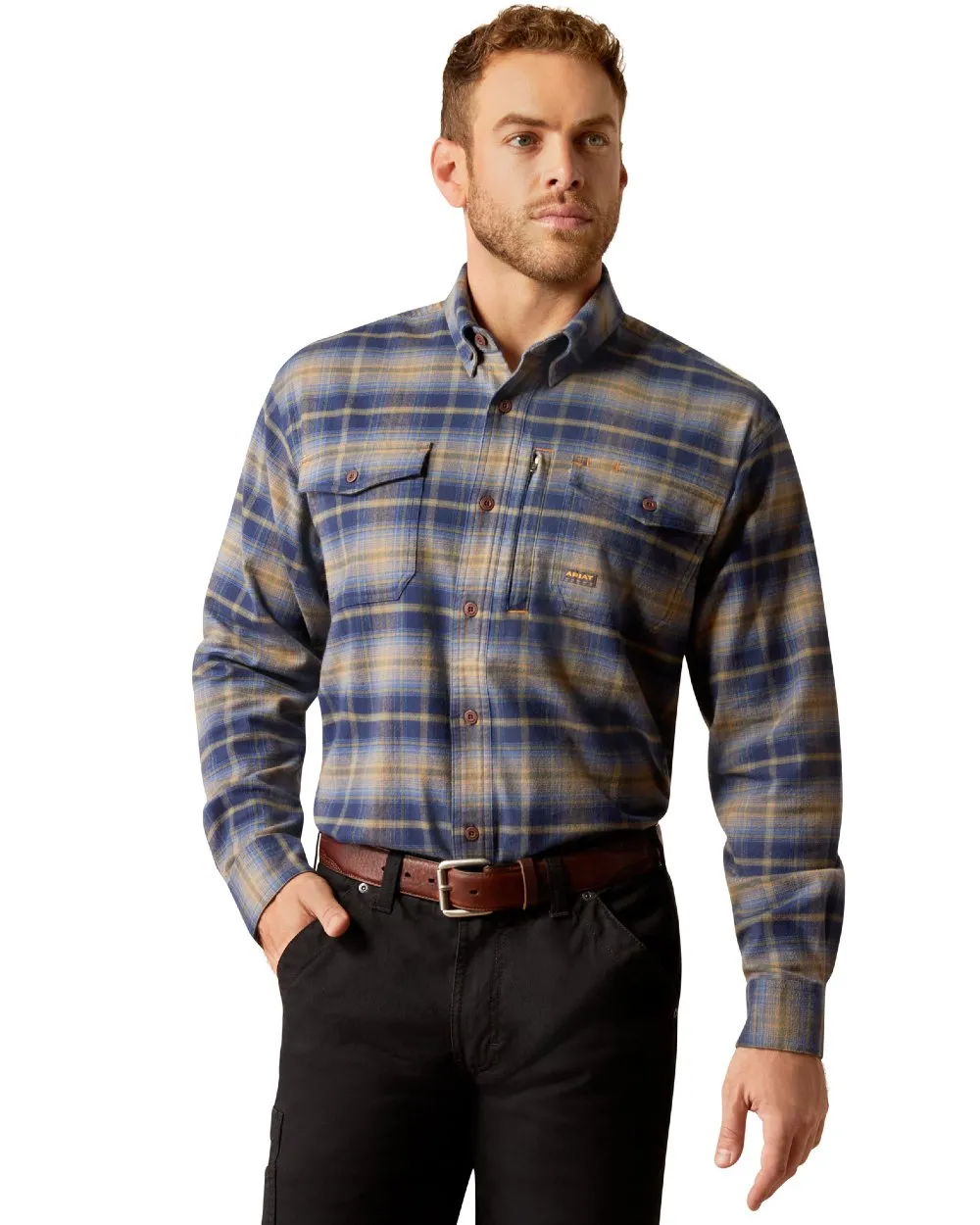 Ariat Mens Rebar Flannel Durastretch Work Shirt