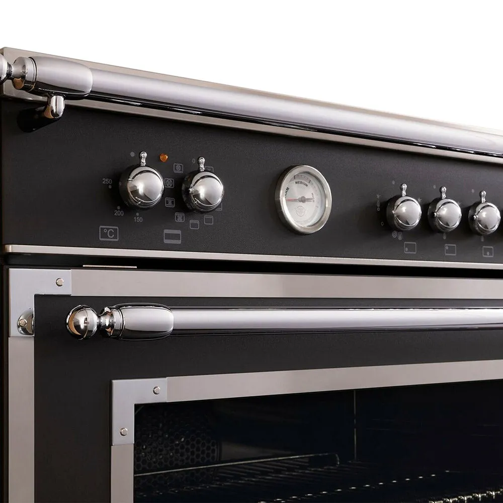 Bertazzoni Heritage 100cm Dual Fuel Range Cooker - Nero Matt | HER106L3ENET