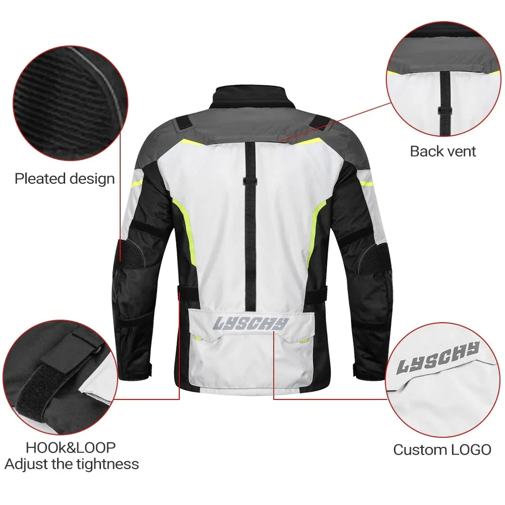 Biker Waterproof Jacket for Men / Motorcycle Cold-Proof Pants / Protective Moto-Suit