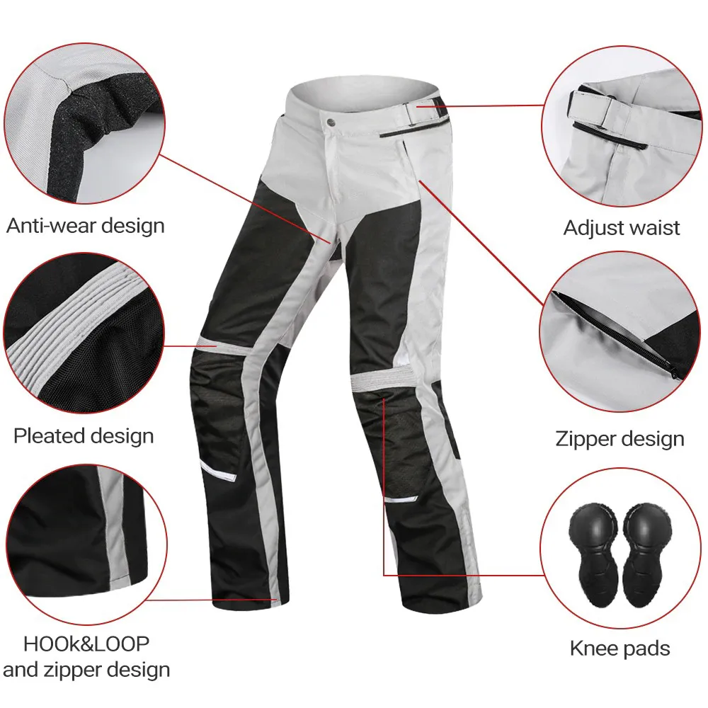 Biker Waterproof Jacket for Men / Motorcycle Cold-Proof Pants / Protective Moto-Suit