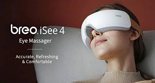 Breo iSee4 Electric Eye Massager with Heating, Air Pressure, Music, Vibration, Shiatsu Massage for Dry Eye, Eyestrain, Fatigue Relief, Warmful Gift Ch