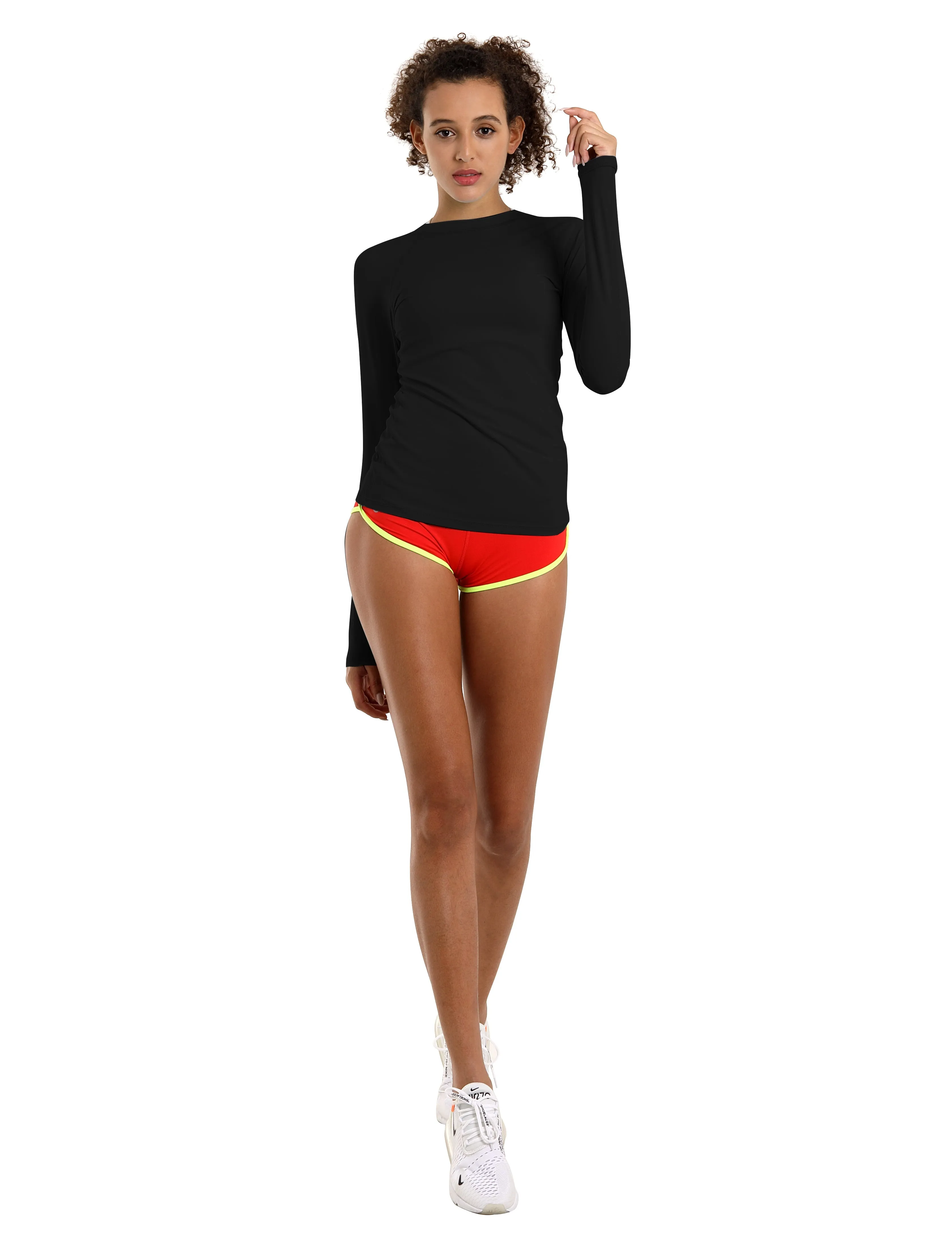 BUBBLELIME 84P/16S Long Sleeve Rashguard for Women_Gym