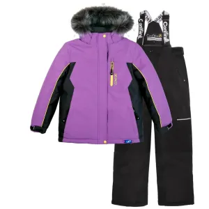 Conifere Girls Purple Aesthetic Snowsuit Set