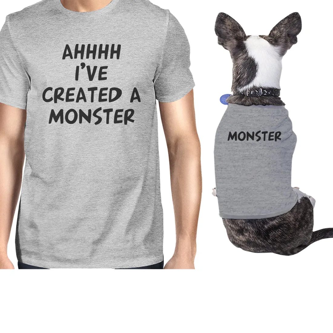 Created A Monster Small Dog and Owner Matching Shirts Unique Gift