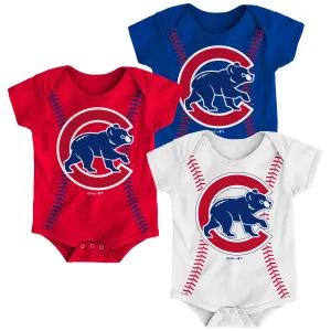 Cubs Baseball Stitches Creeper Set