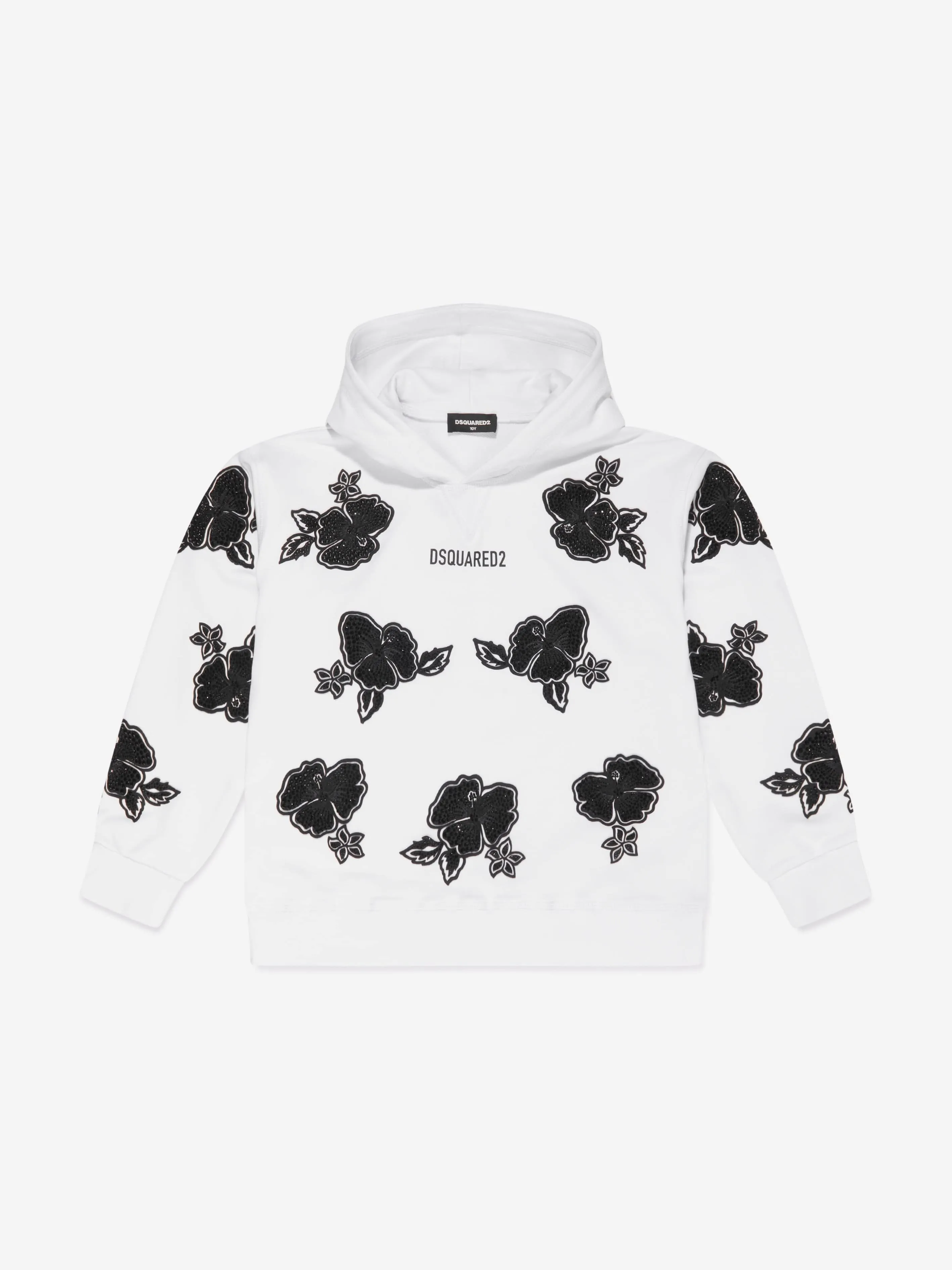 Dsquared2 Kids Slouch Fit Hoodie in White