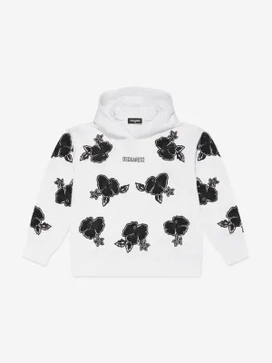 Dsquared2 Kids Slouch Fit Hoodie in White