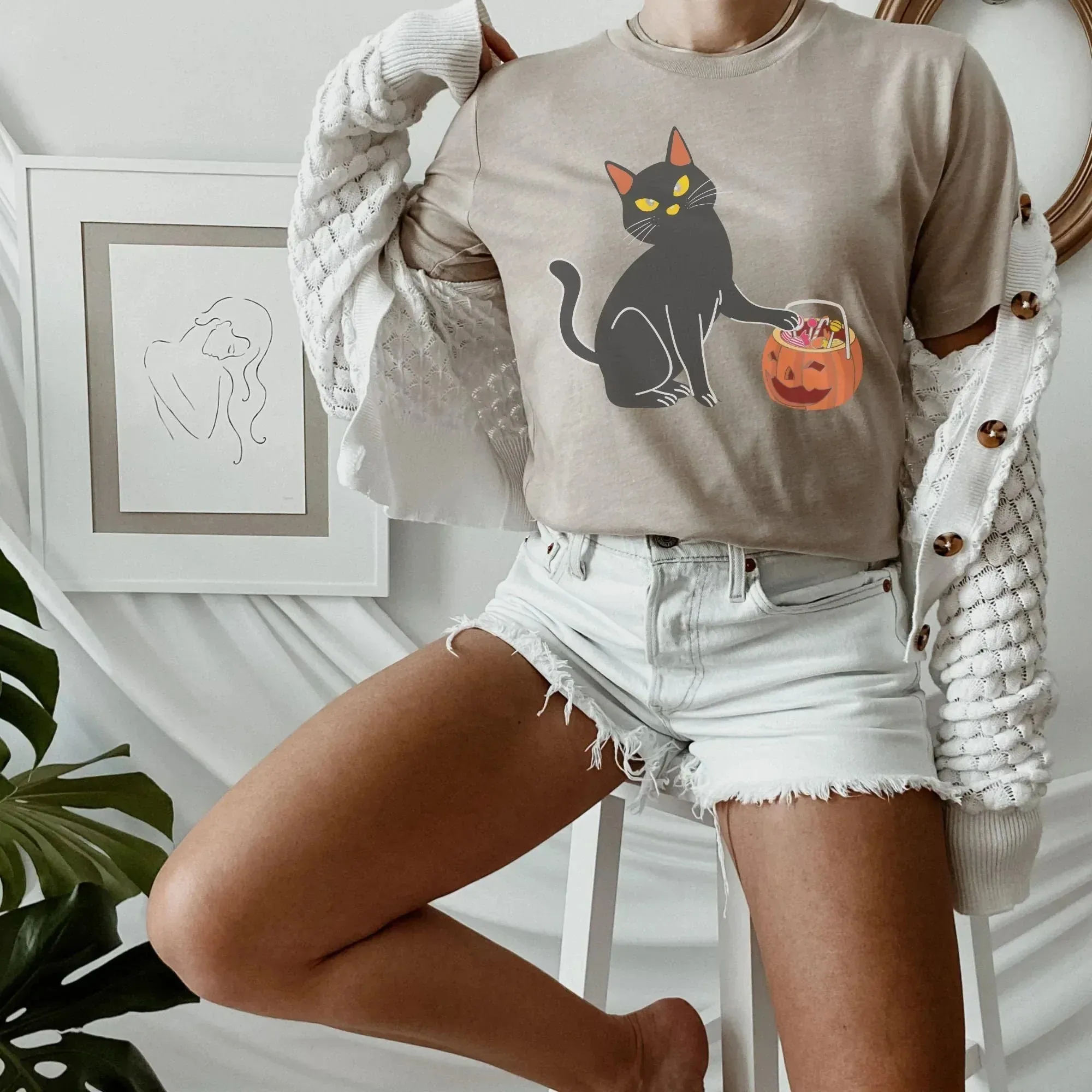 Halloween Cat Shirt, Spooky Cat Sweater, Cute Cat Hoodie, Black Cat themed Gifts, Cad Dad Gift, Cat Mom Sweatshirt, Funny Cat Mom Shirt