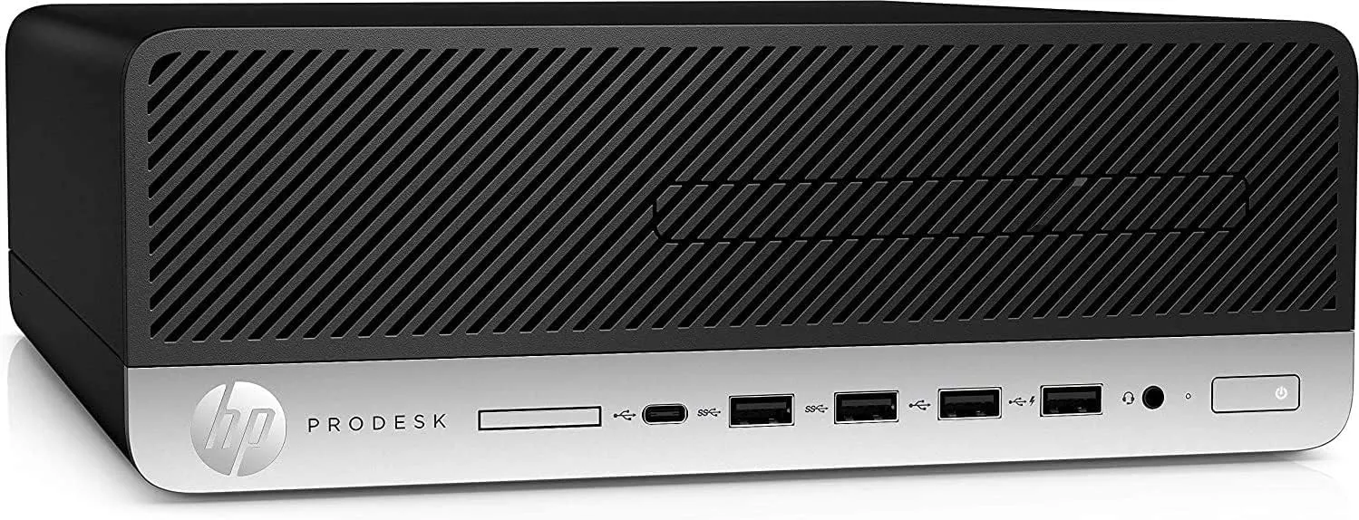 HP ProDesk 600 G4 - Desktop Computer (SFF), Intel i5-8500 Six Core (8th Gen), 16GB RAM, 512GB SSD, 2x DisplayPort & HDMI, USB-C, USB Keyboard USB Mouse & WiFi, Intel HD Graphics 630, Windows 10 Pro, Refurbished, 1 Year Warranty