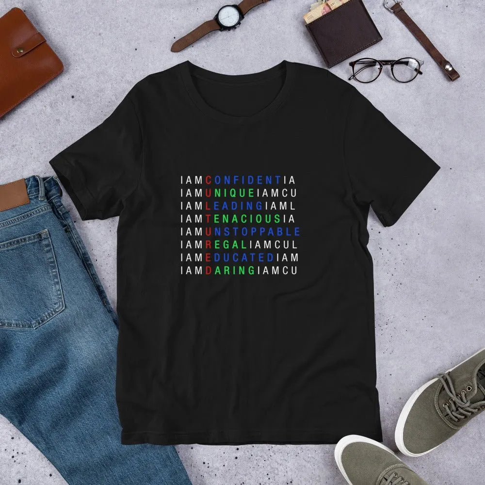 I AM C.U.L.T.U.R.E.D.  Crossword Awareness Unisex T-Shirt