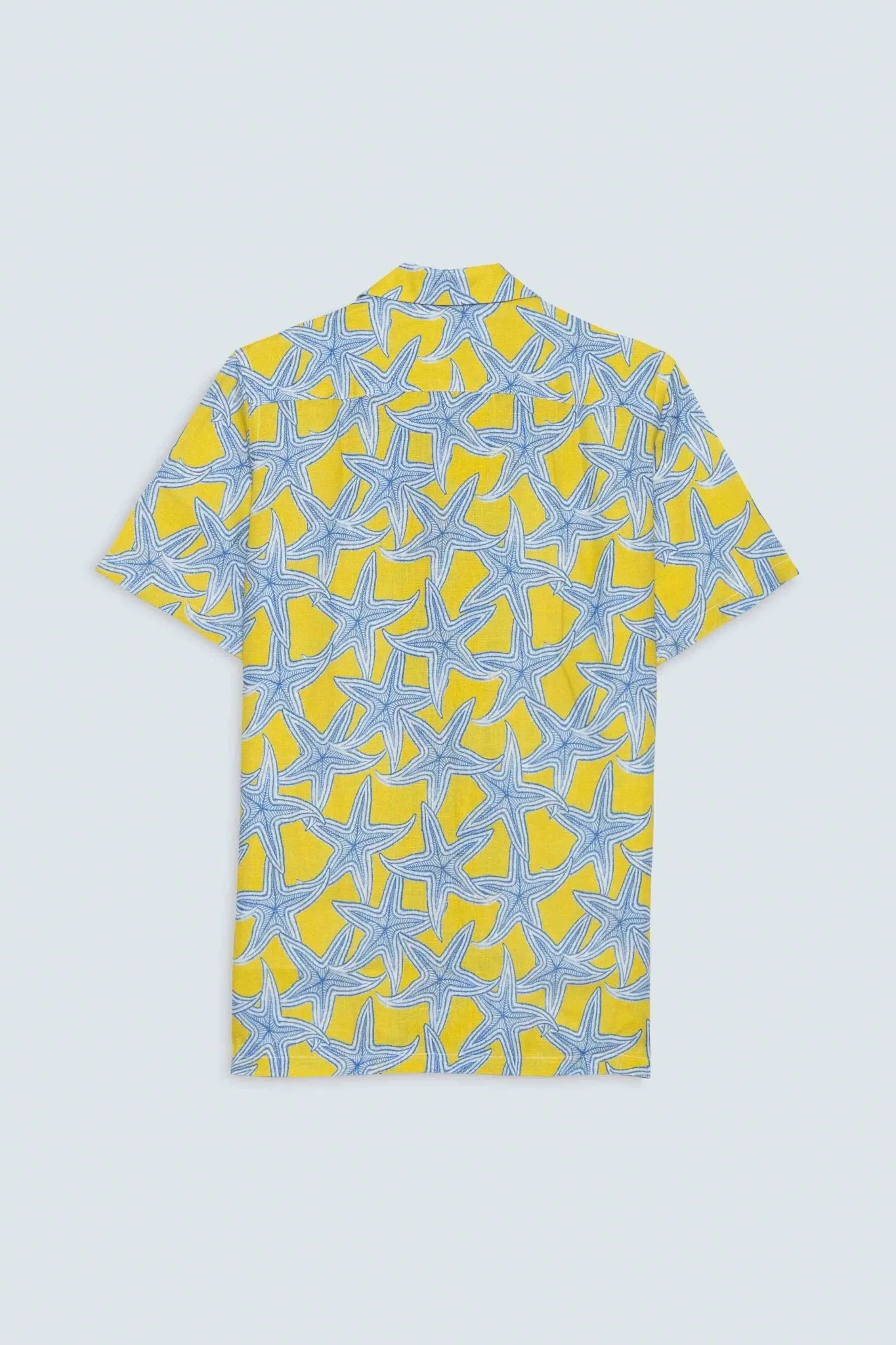 intaglio linen shirt yellow