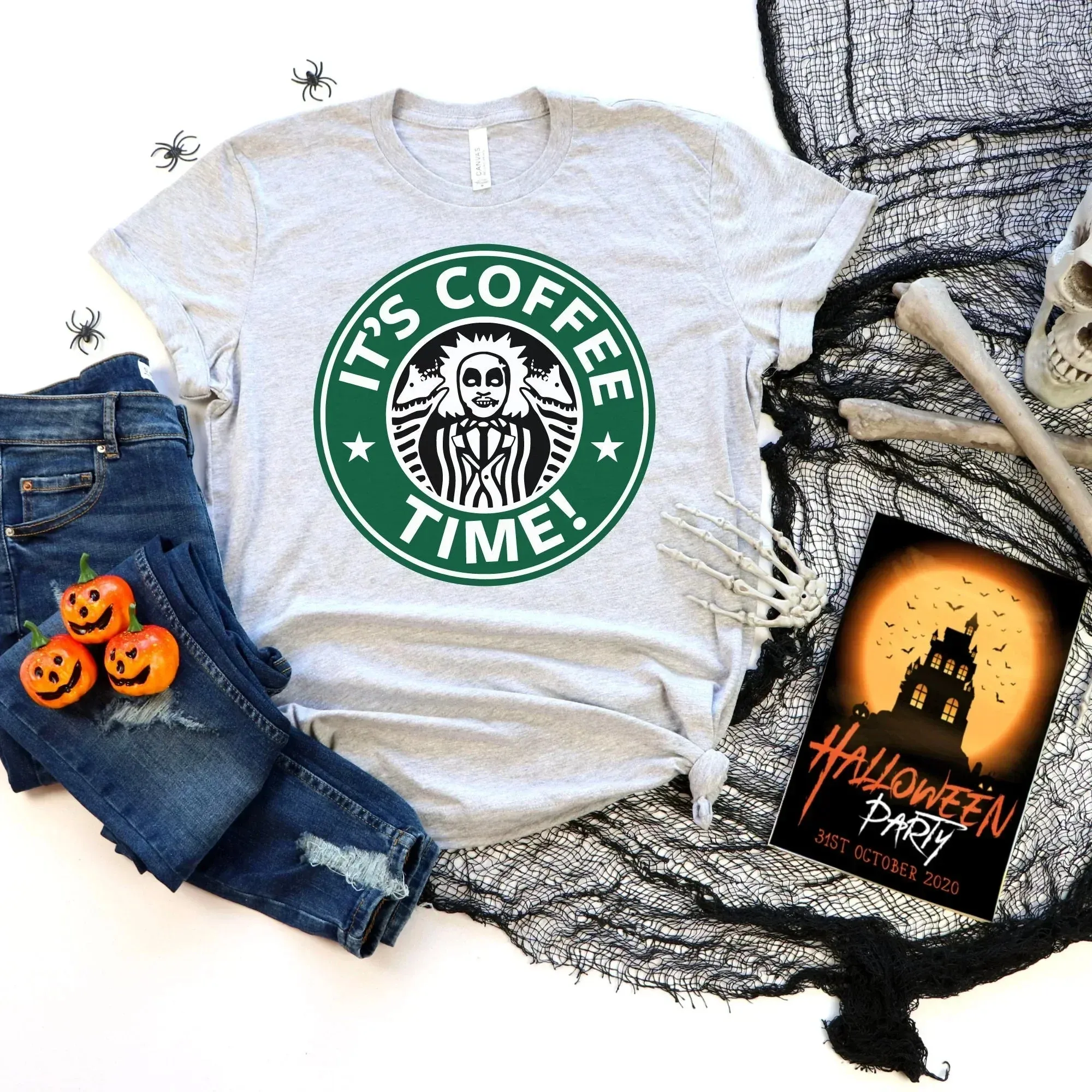 It's Coffee Time! Coffee Lovers Halloween Shirt