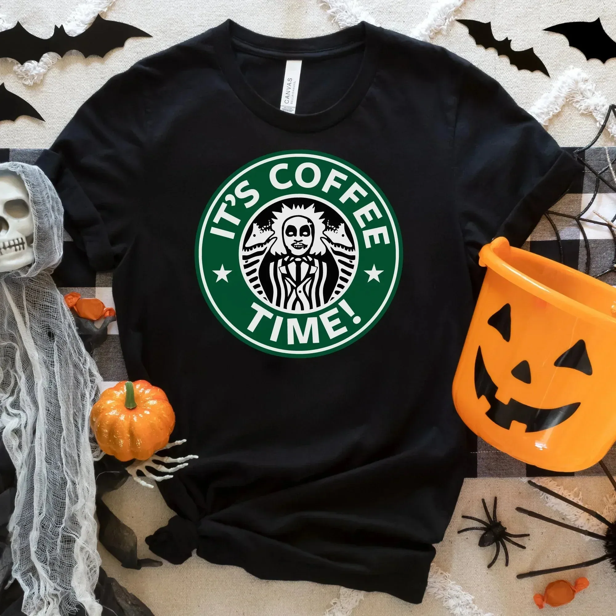 It's Coffee Time! Coffee Lovers Halloween Shirt