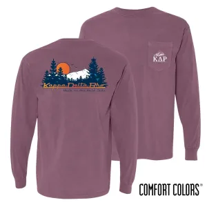 KDR Comfort Colors Berry Retro Wilderness Long Sleeve Pocket Tee