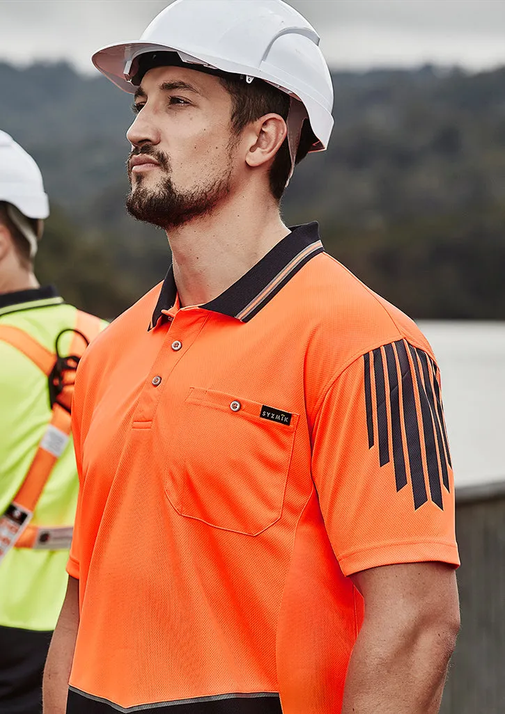 Mens Hi Vis Flux Short Sleeve Polo