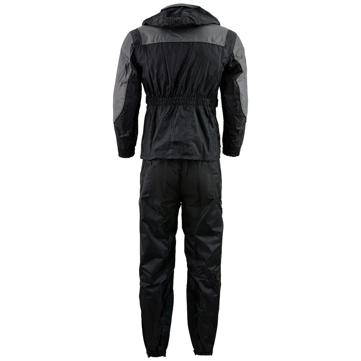 NexGen Men's SH2049 Black and Grey Hooded Water Proof Armored Rain