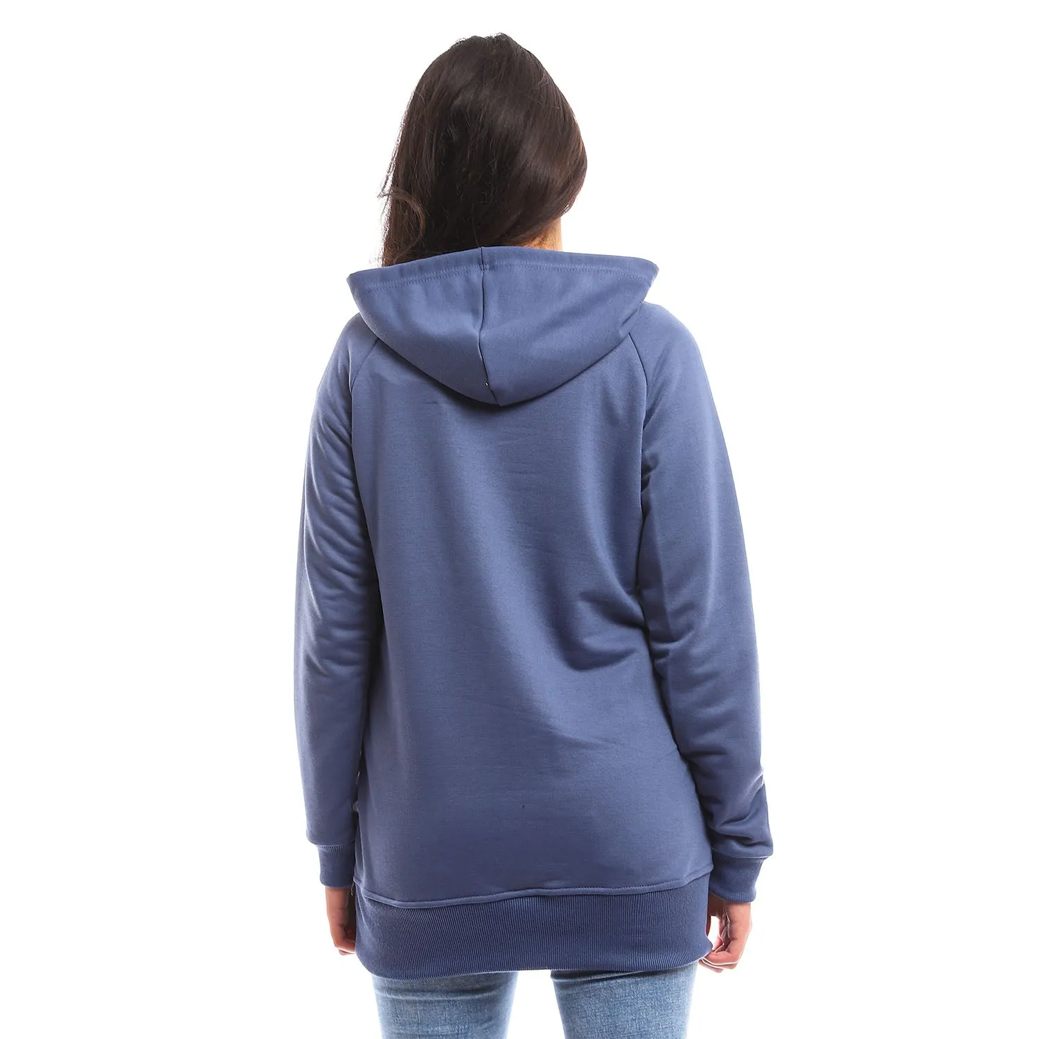 Raglan Long Sleeves Sweatshirt With Hoodie - Kady