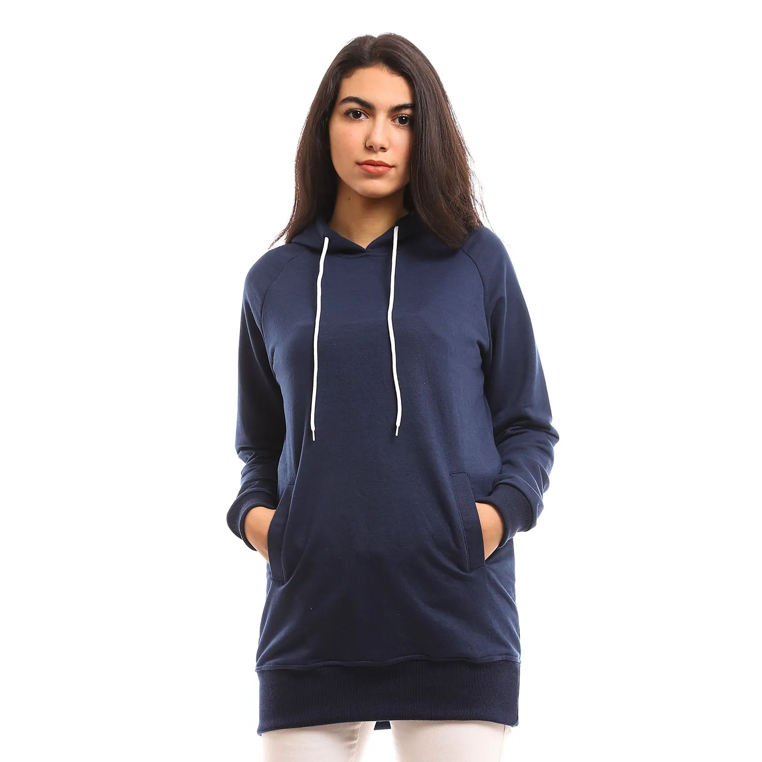 Raglan Long Sleeves Sweatshirt With Hoodie - Kady