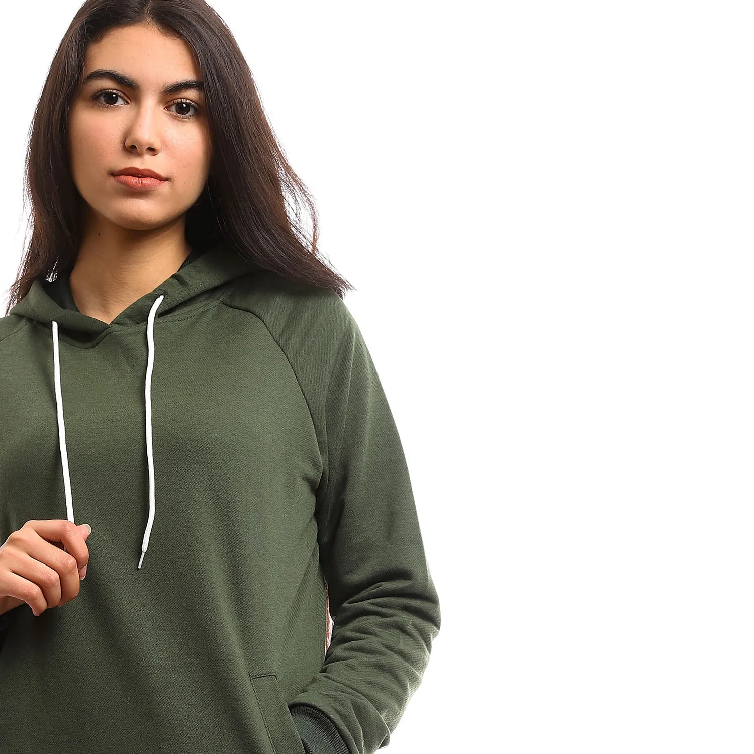 Raglan Long Sleeves Sweatshirt With Hoodie - Kady