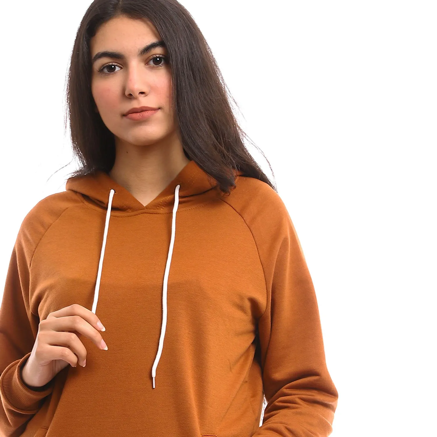 Raglan Long Sleeves Sweatshirt With Hoodie - Kady