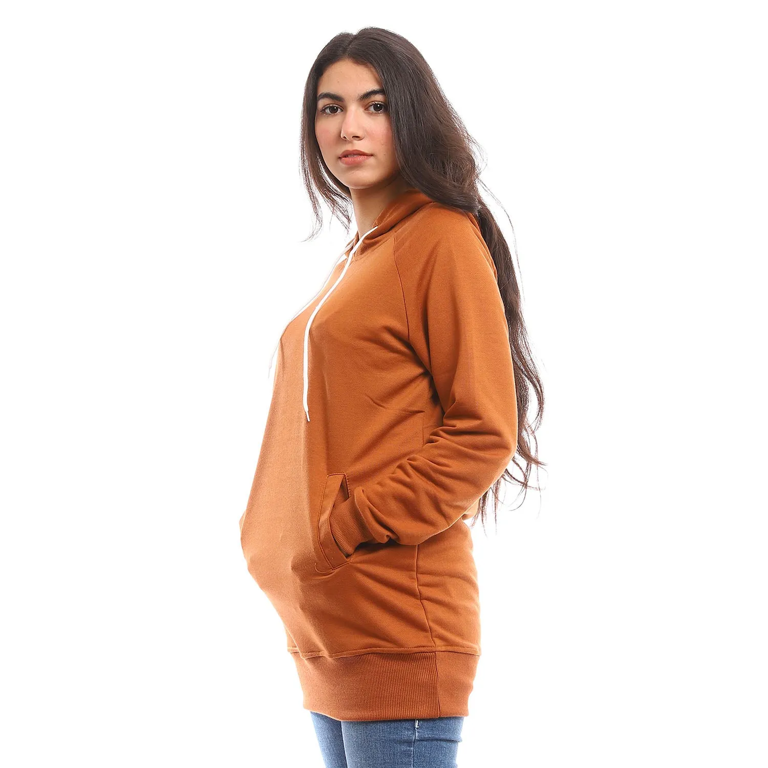 Raglan Long Sleeves Sweatshirt With Hoodie - Kady