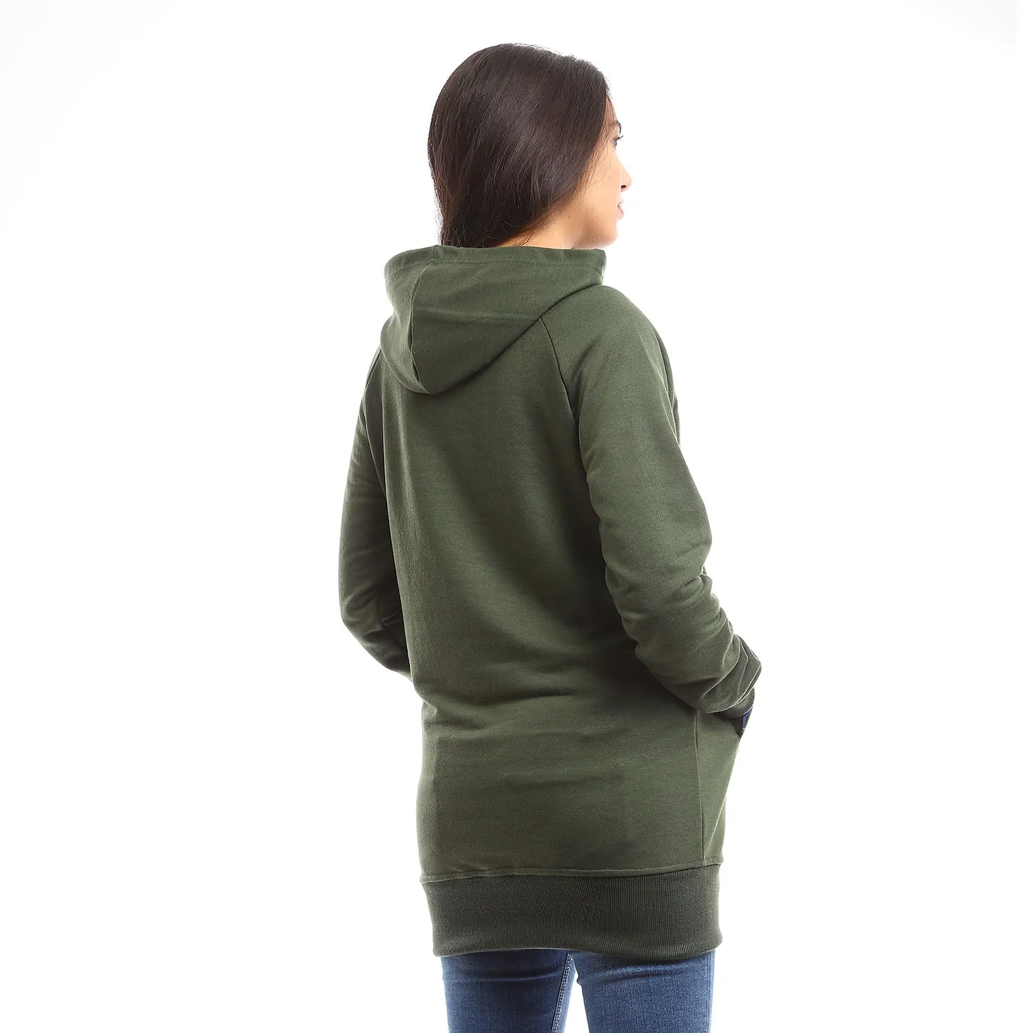 Raglan Long Sleeves Sweatshirt With Hoodie - Kady