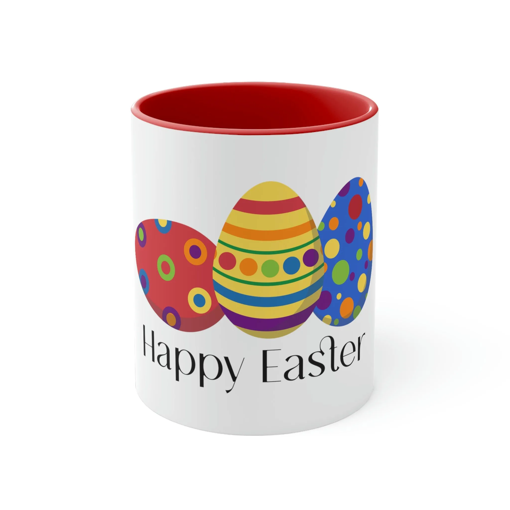 Rainbow Flag Accent Coffee Mug Easter Festival - Happy Easter