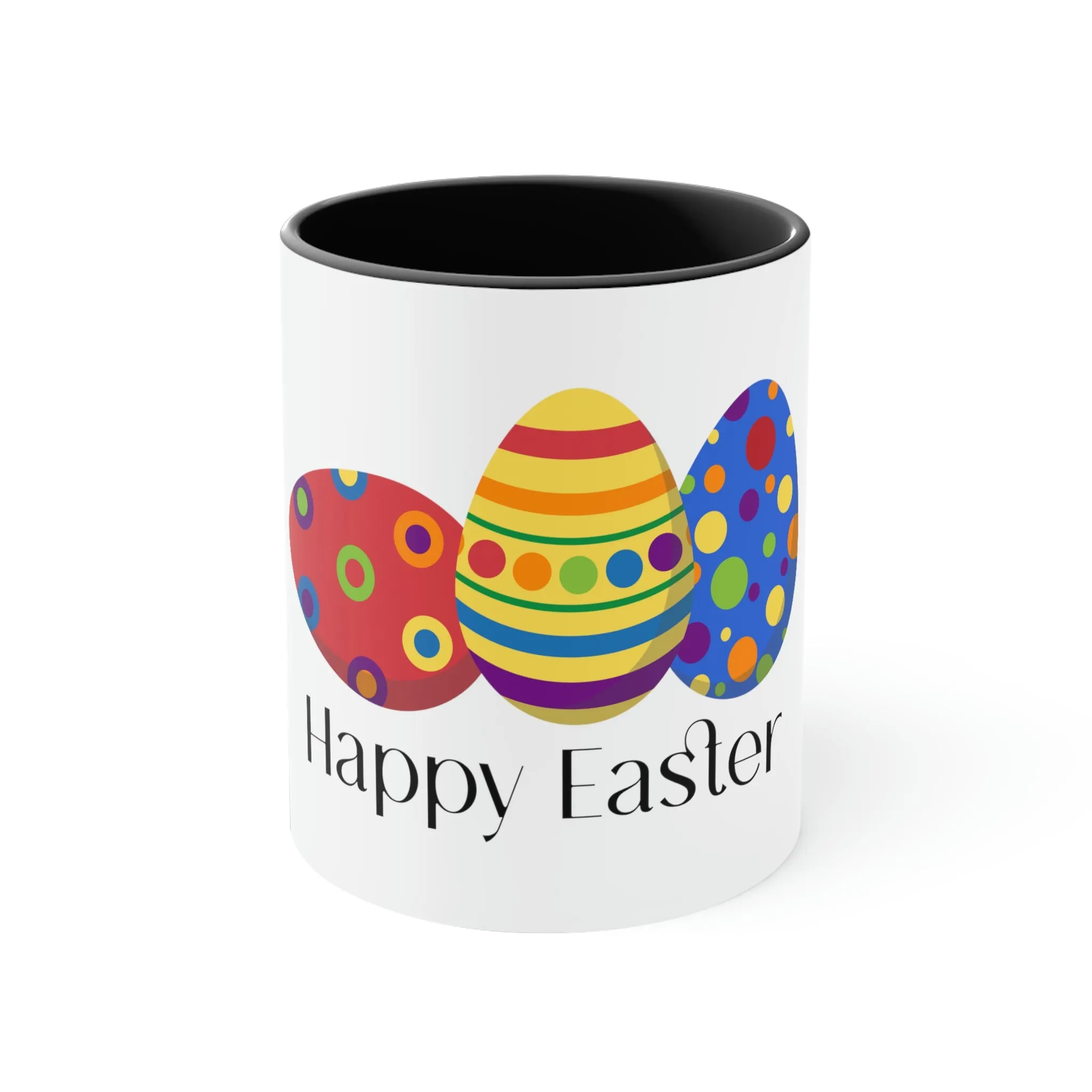 Rainbow Flag Accent Coffee Mug Easter Festival - Happy Easter