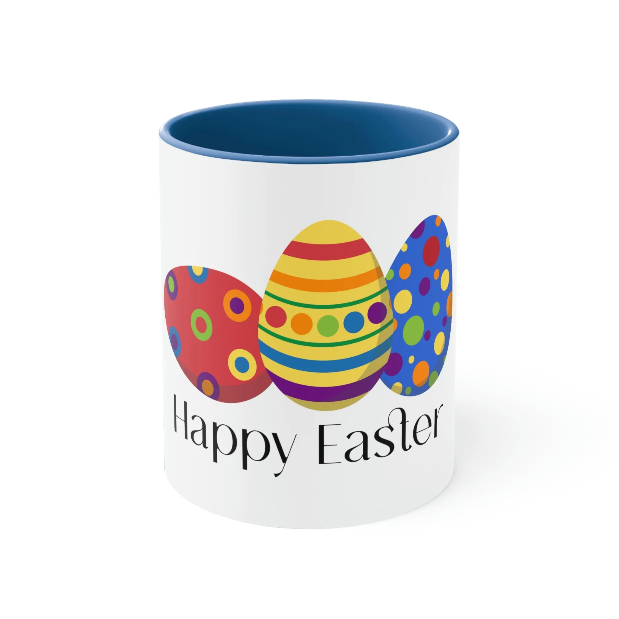 Rainbow Flag Accent Coffee Mug Easter Festival - Happy Easter