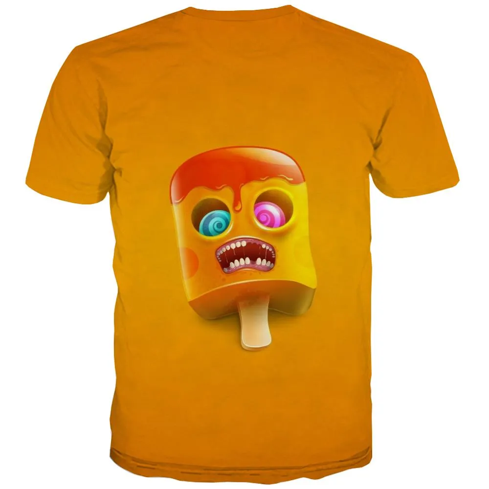 Sweet T-shirt Men Gourmet Tshirt Anime Icecream T shirts Funny Colourful T-shirts Graphic