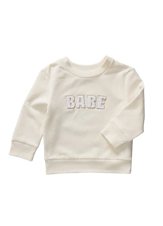 The Babe Toddler Sweatshirt Cream