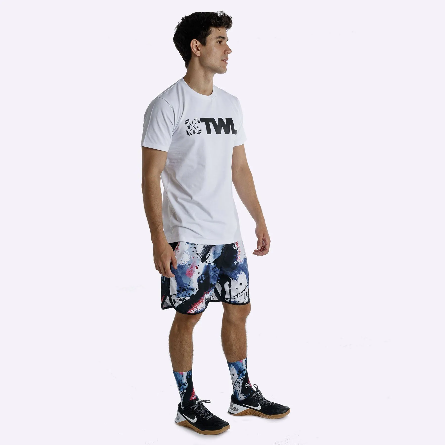 The WOD Life - Men's Classics Flux T-Shirt - White/Black