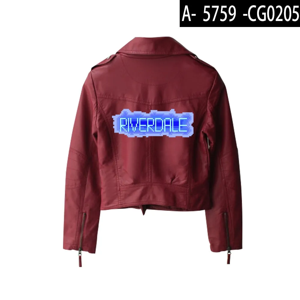 Wenkouban 2023 New Riverdale PU Jackets Printed Southside Riverdale Serpents Jacket Women Riverdale Serpent Streetwear Leather Jacket