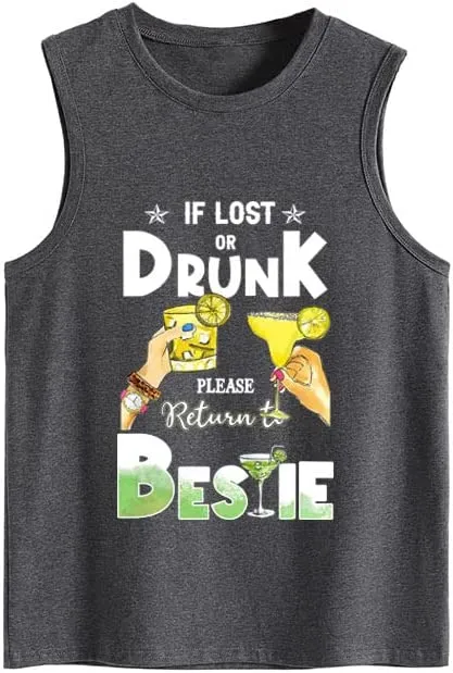 Women If Lost or Drunk Please Return to Bestie Tank Tops Shirt