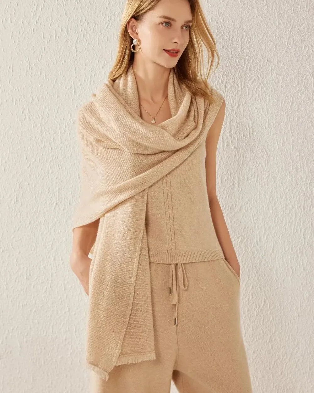 Women's Cashmere Fringe Scarf